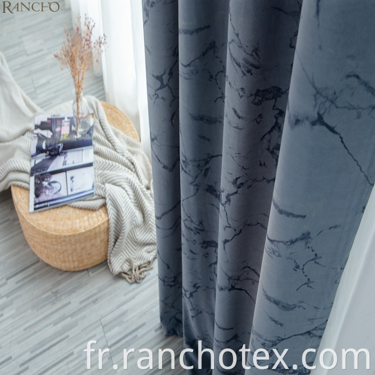 Nouveau design Luxury Backossing Curtain Velvet rideaux pour le salon